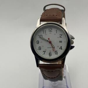 Silver Tone Minimalist Watch - New Battery - 8 Inch Wrist Working